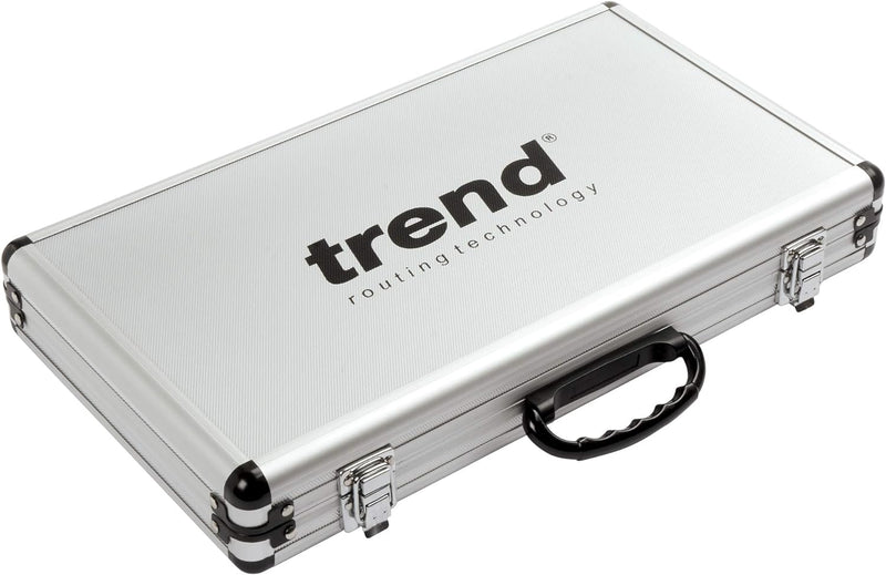 Trend Enterprises Trend Fräser-Bit-Starter-Set, 1/4-Zoll-Schaft, Wolframkarbidspitze, Aufbewahrungsk