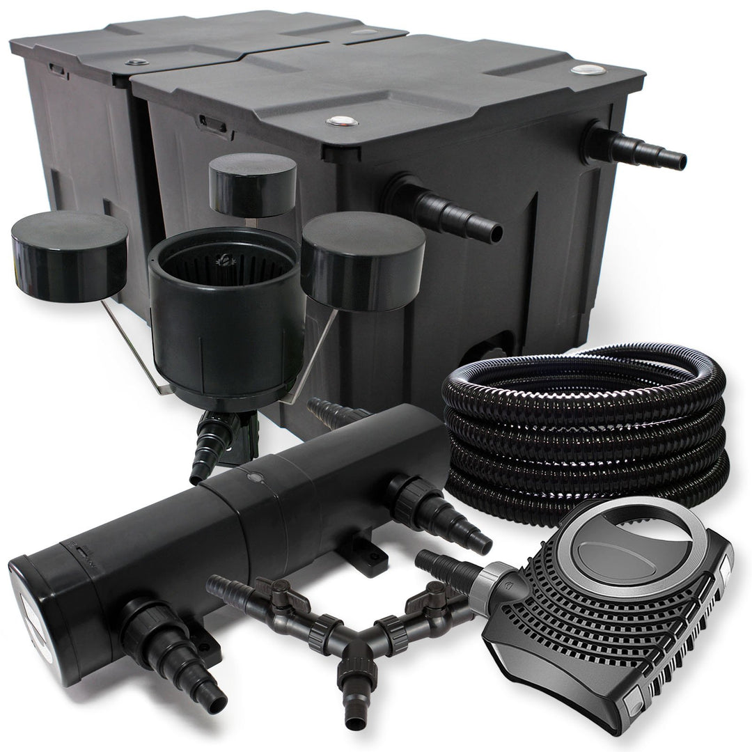 SunSun Komplettset: CBF-350B Teichfilter bis 60000 L Teichfilteranlage, NEO10000 Teichpumpe 10000l/h