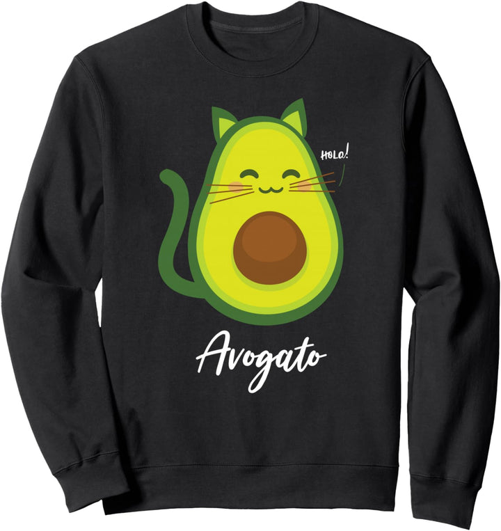 Lustige Veganer Avogato Neuheit Avocado Katzenmem Sweatshirt