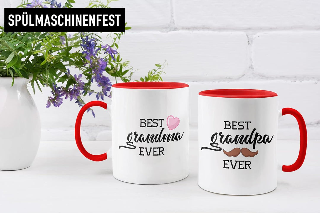 Trendation - Beste Oma und Opa Geschenk Set Tassen Weihnachten Geschenke für Grosseltern Geburtstag