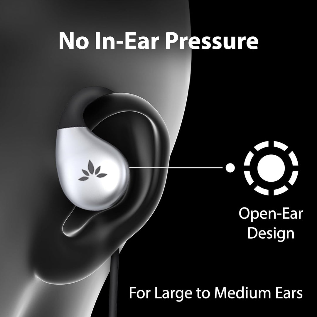 Avantree Resolve (Gross) – Kabelgebundene Open-Ear Kopfhörer mit Mikrofon & Über-Ohr-Haken, für Seni