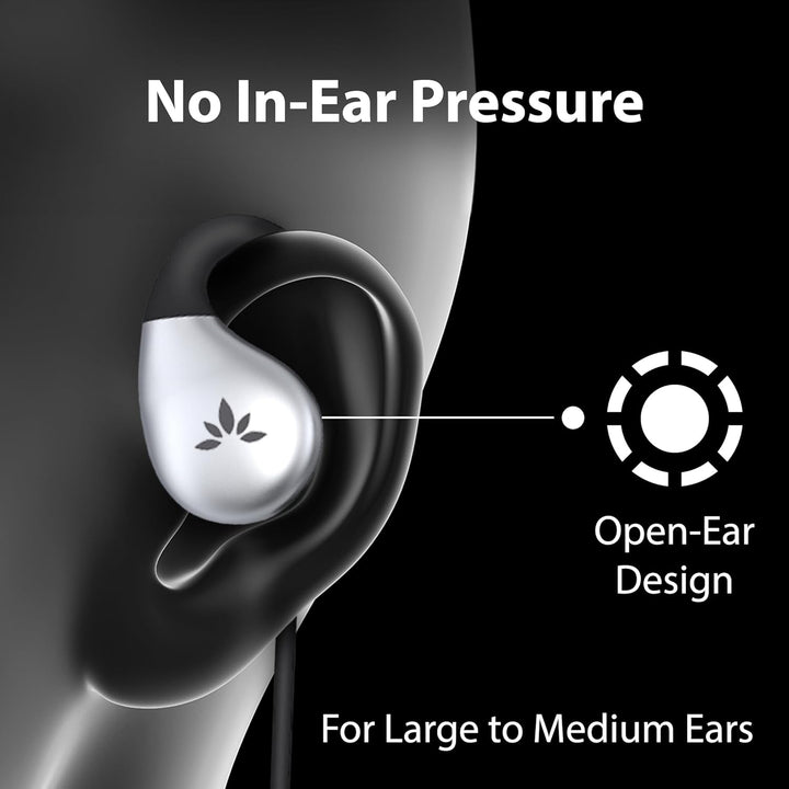 Avantree Resolve (Gross) – Kabelgebundene Open-Ear Kopfhörer mit Mikrofon & Über-Ohr-Haken, für Seni