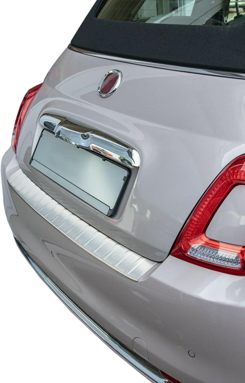 Ladekantenschutz Edelstahl MATT kompatibel für FIAT 500 FACELIFT | 500C CABRIO 2016-2020 | premium Q