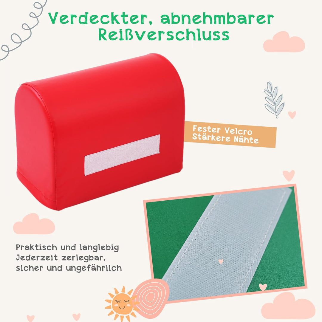 Schaumstoffbausteine 5-in-1 mit Klettverbindung – Klettergerüst & Krabbelparcours, wasserfeste Softb
