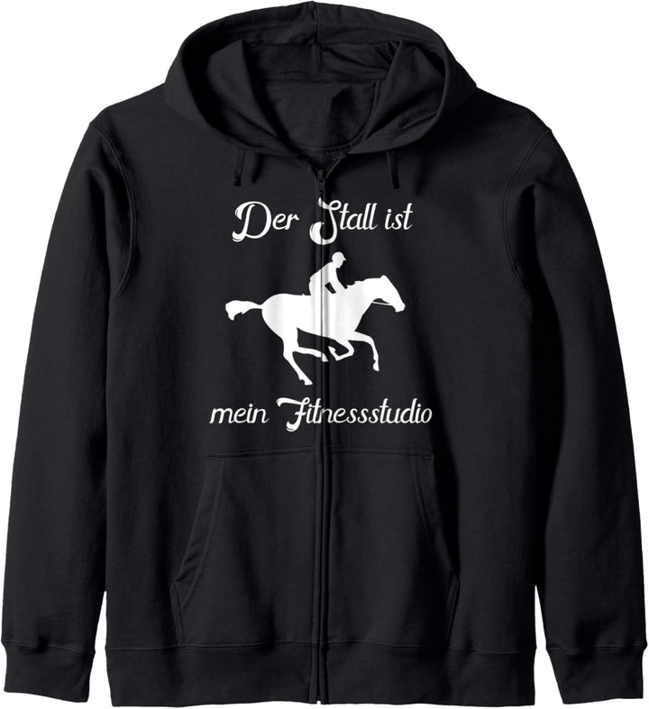 Pferde Pulli Reiterin Der Stall ist meine Fitnessstudio Kapuzenjacke