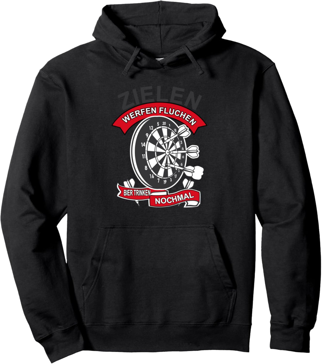 Zielen werfen Bier trinken nochmal Pullover Hoodie