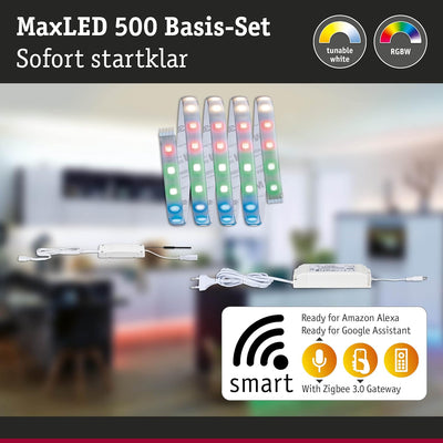 Paulmann 78883 LED Stripe MaxLED 500 Basisset Smart Home Zigbee IP44 1,5m incl. 1x14 W dimmbar RGBW