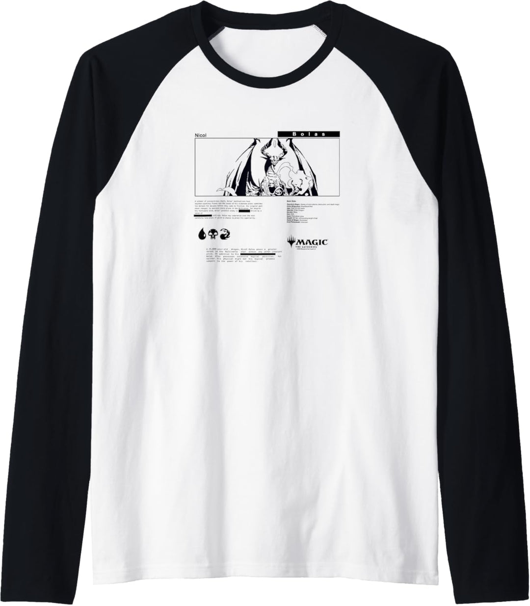 Magic: The Gathering- Nicol Bolas Street Inspired Raglan