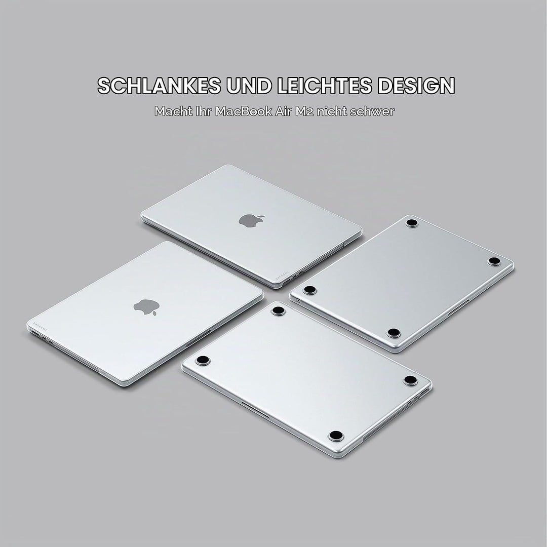 SATECHI Eco Hardshell Case - Kompatibel mit MacBook Air Case (M2, 2022) Modell A2681 – Leicht und Sc