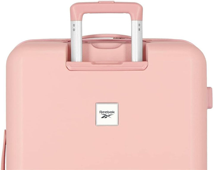 Reebok Roxbury Koffer, mittelgross, Rosa, 48 x 70 x 26 cm, fester ABS-Kunststoff, integrierter TSA-V