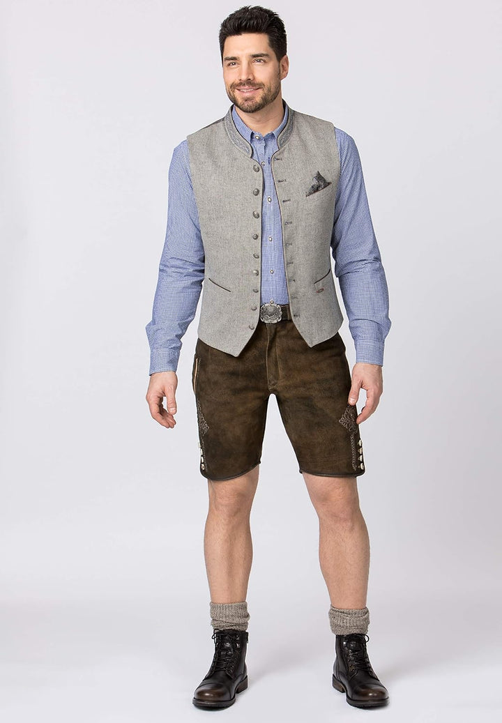 Stockerpoint Herren Lederhose Corbi4 I Grösse 44-64 I Bequeme Trachtenhose in edler Hirschoptik inkl