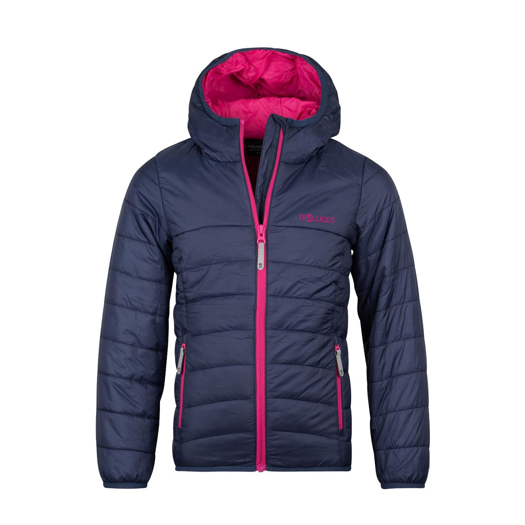 Trollkids Mädchen Steppjacke Eikefjord 92 Marineblau/Feuerbeere, 92 Marineblau/Feuerbeere