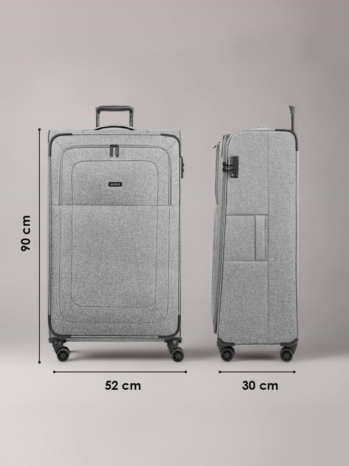 REDOLZ grosser Weichschalen Koffer für Damen & Herren | Leichter Trolley 77 cm mit 4 Doppelrollen &