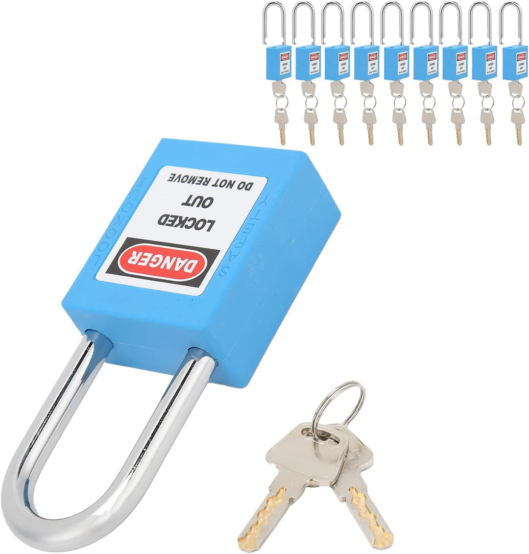 Lockout Tagout Schlösser 10 Sätze Sicherheitsvorhängeschlösser Stahlträgerisoliertes Korrosionsschut
