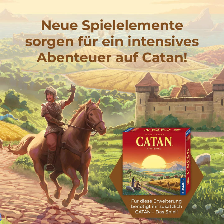 KOSMOS 684754 Catan - Städte & Ritter, Erweiterung zu Catan - Das Spiel, Brettspiel für 3-4 Personen