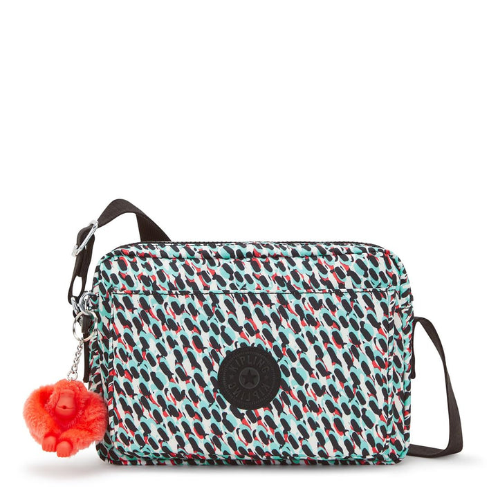 Kipling ABANU M Mittelgrosse Umhängetasche, Abstract Print (Weiss), Abstract Print