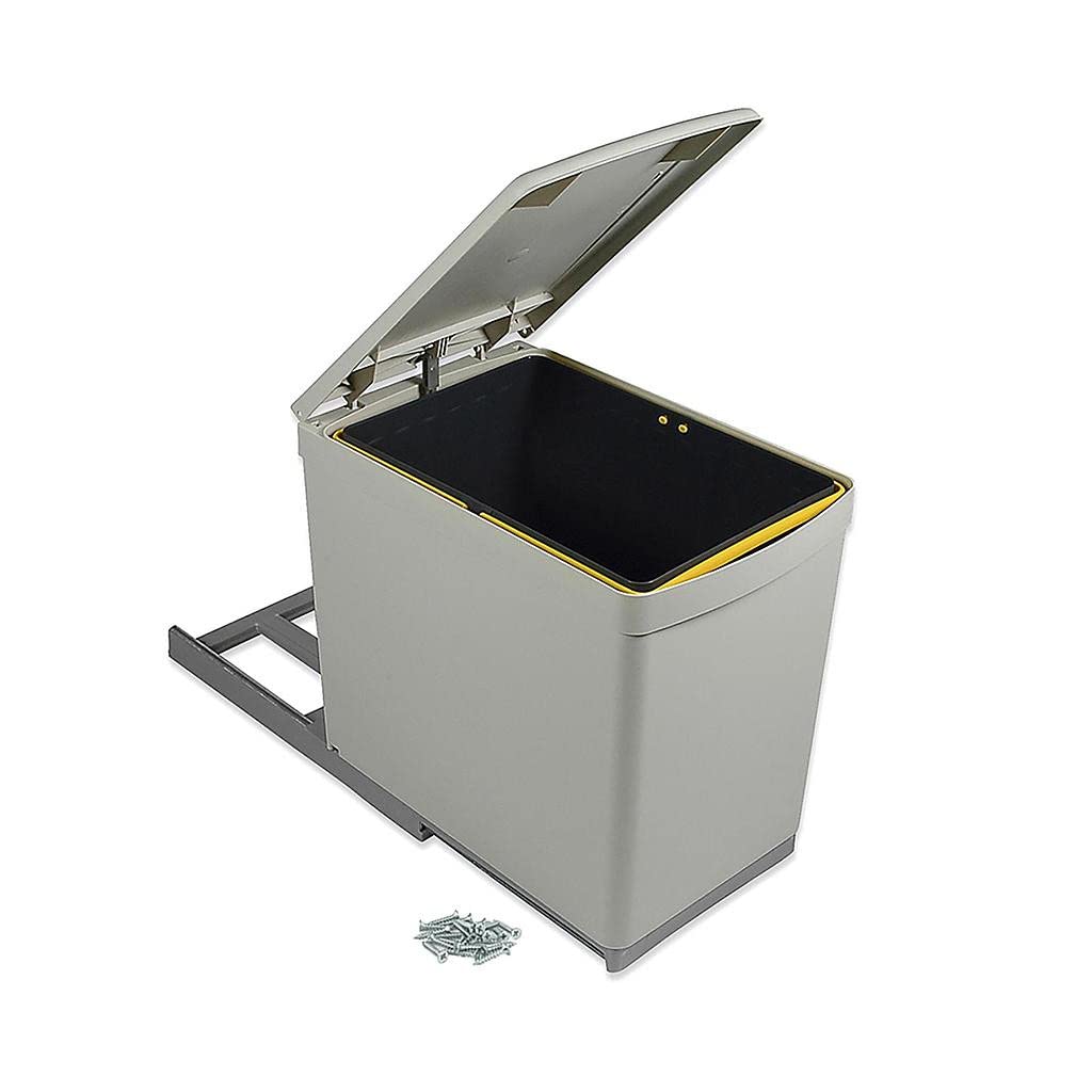 EMUCA 8906621 Abfalleimer mit Schieber, 16 l