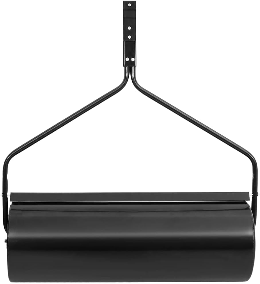 vidaXL Rasenwalze, Befüllbar Gartenwalze Walze mit Eisenrahmen, Handwalze mit Griff, Rasenroller Bod