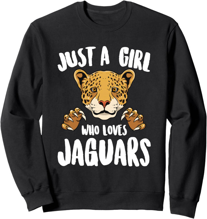 Nur ein Mädchen, das Jaguars liebt Wild Cat Girl Love Jaguars Sweatshirt