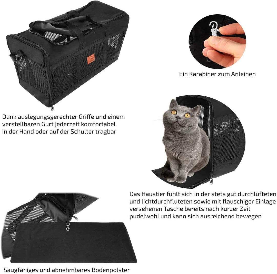 Granori Hundetasche 55x40x23 cm Flugzeug Hundetransporttasche/Hundetragetasche | Transportbox/Tiertr