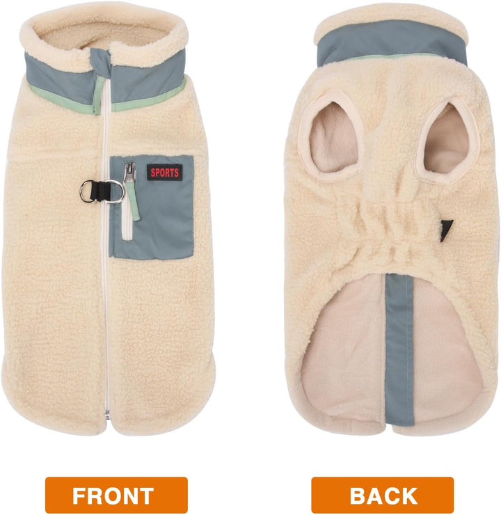 Hundemantel Winter Hundekleidung, Hunde Wintermantel Jacke mit Warm Fleece Gefütterte Hundejacke, Wi