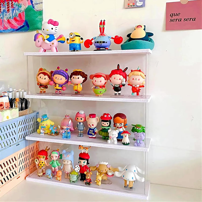 ELEpure Acryl 2-stufiger Stufen-Display-Ständer, transparenter Treppenregal-Organizer, Sammlerdekora