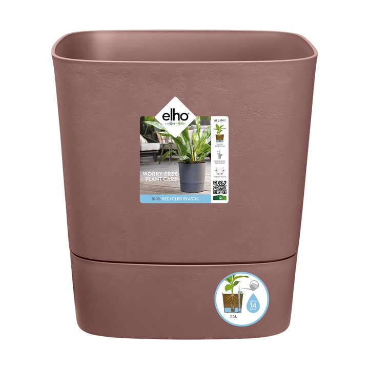 elho Greensense Aqua Care Quadrat 38 mit Integrierte Wasserspeicher - Blumentopf für Innen &amp; Aussen