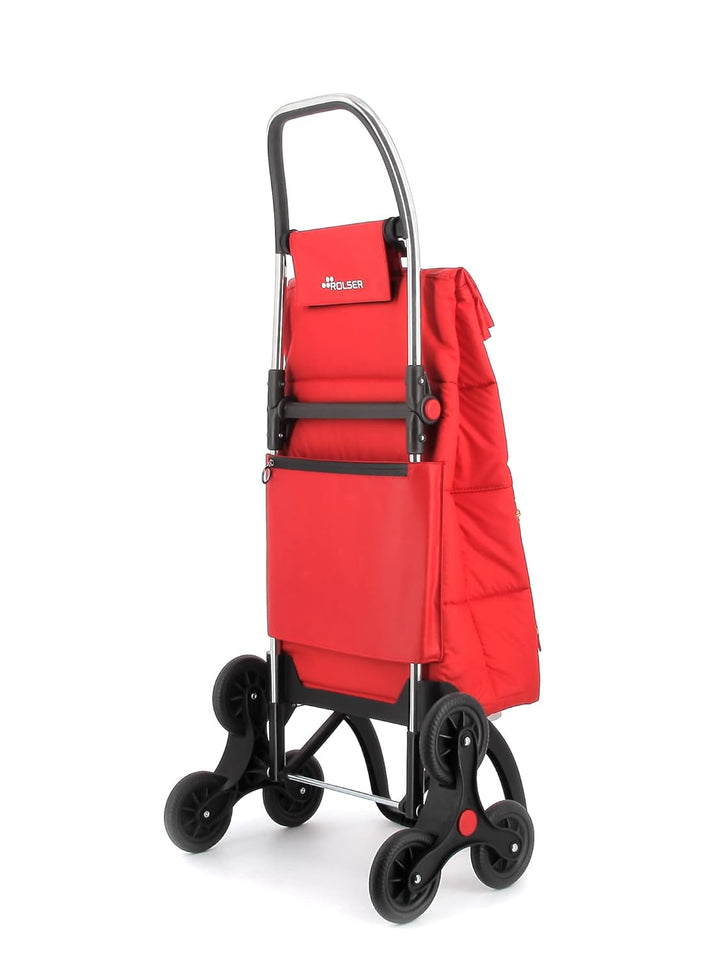 Klappbarer Einkaufstrolley Rolser Big Polar 6 Räder Treppensteiger - Rot 6 Räder Treppensteiger Zusa