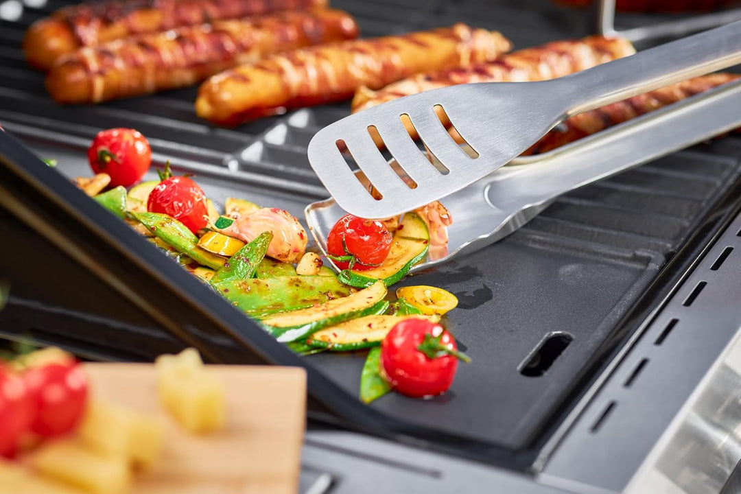 RÖSLE Premium Barbecue-Grillzange, Hochwertige Grillzange mit grosser Wendefläche, patentiertes Vers