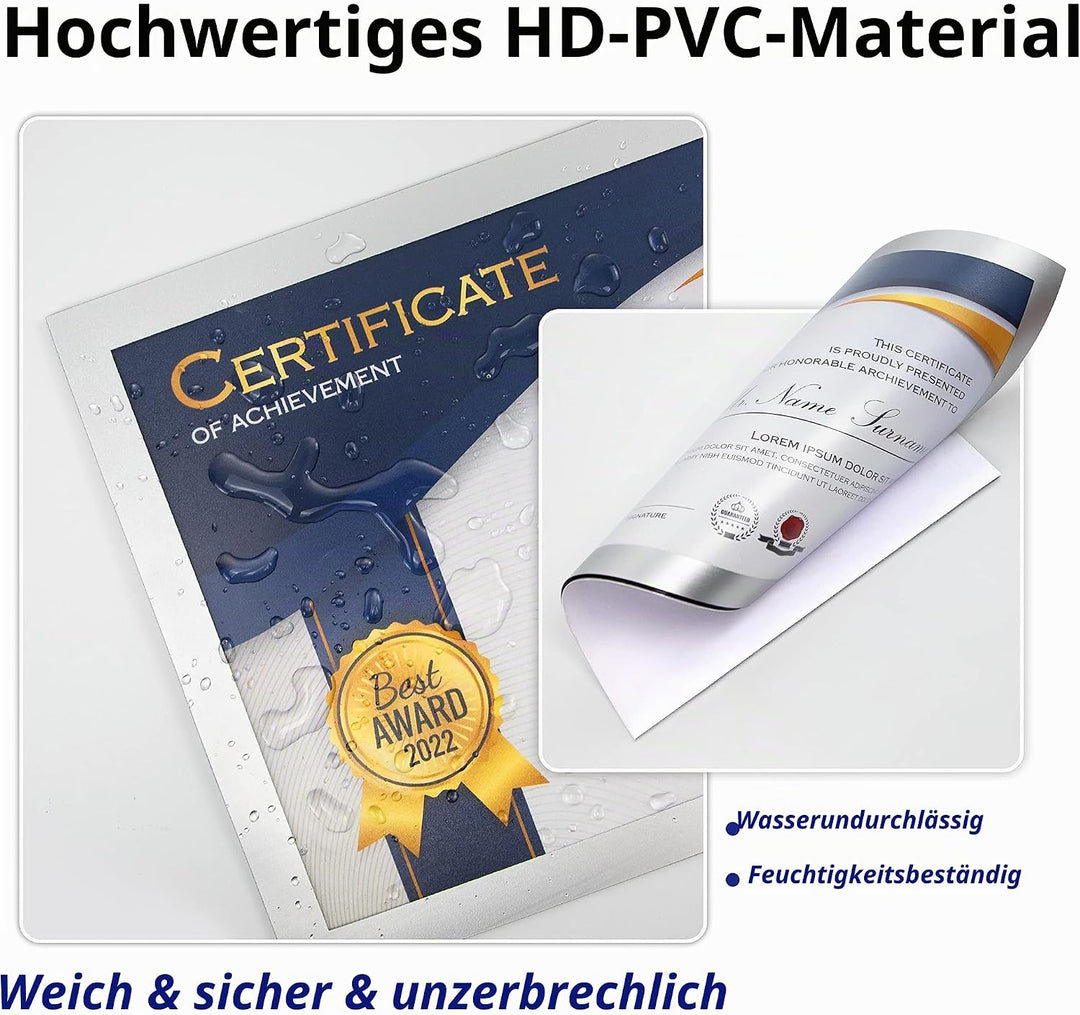 A3 Info-Rahmen selbstklebend, VAIIGO mit Magnetschnalle Selbstklebend Schnelles Wechseln von Aushäng
