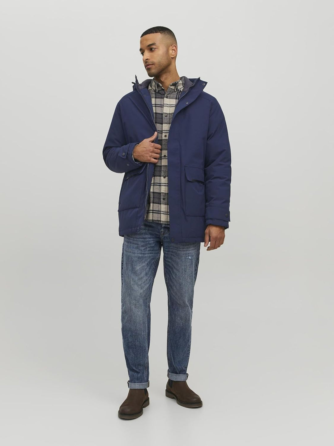JACK & JONES Herren Jjetiko Parka Sn Jacke M Navy Blazer, M Navy Blazer