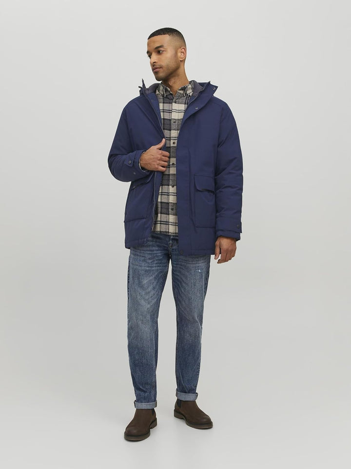 JACK & JONES Herren Jjetiko Parka Sn Jacke M Navy Blazer, M Navy Blazer