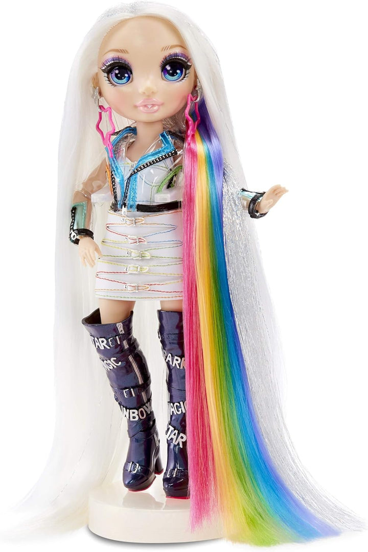 Rainbow High Haarstudio - Spielset mit exklusiver Amaya Raine Puppe mit langem Haar zum Stylen - ink