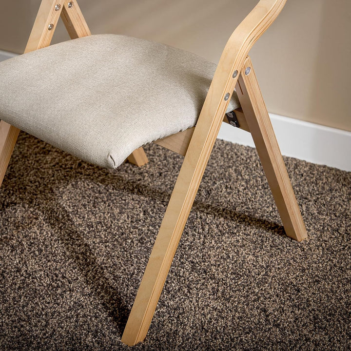 SoBuy FST40-HG Klappstuhl Küchenstuhl mit gepolsterter Sitzfläche und Lehne grau, Grau
