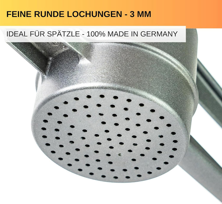 Thiru Spätzlepresse Kombipack - Klassische Spätlze & Knöpfle (Rundloch) - Testsieger 2024-60 Tage ri