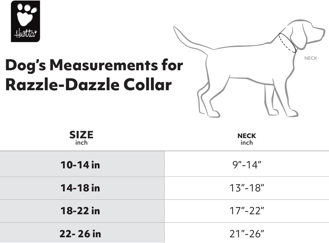 Hurtta Razzle-Dazzle Halsband für kleine Hunde, Gepolstert, 100% recyceltes Polyester, Schwarz 45-55