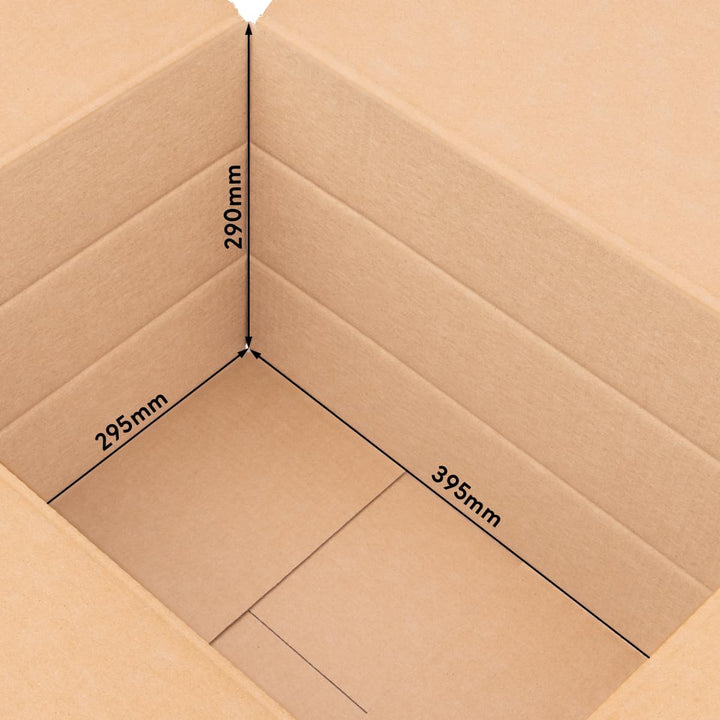 50 Faltkartons 400x300x300mm braun KK 100 1 wellig rechteckige Versandkartons | DHL 5Kg Paket | DPD