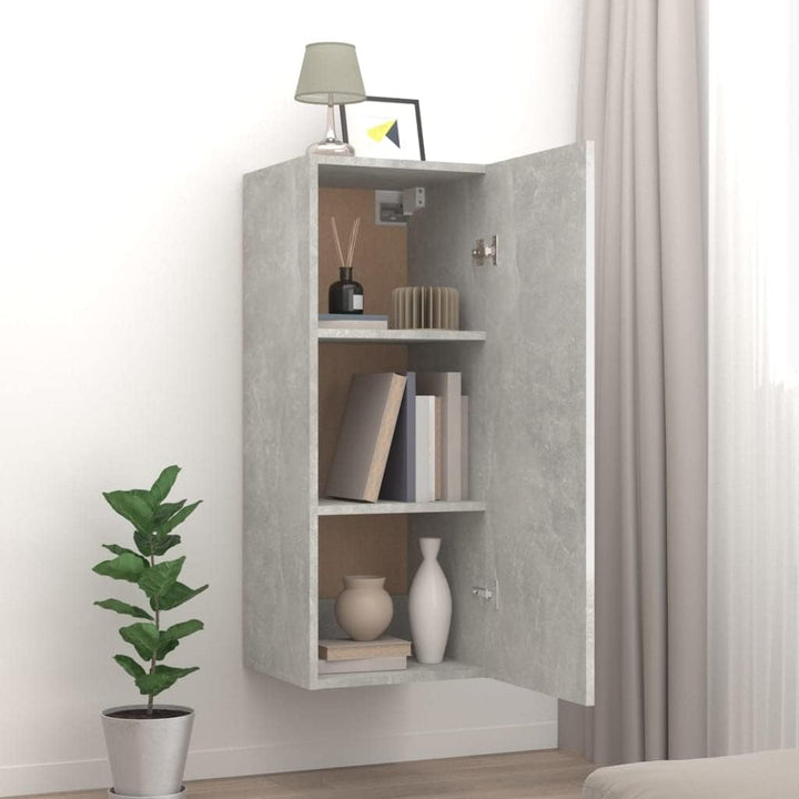 WIFESE 34,5x34x90 cm Wandschrank mit 3 Fächern TV Schrank Hängeschrank Badezimmerschrank Küchenschra