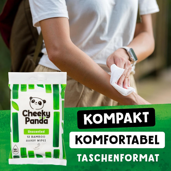 The Cheeky Panda Plastikfrei Feuchttücher Box Baby | 12 Packungen x 12 Stück (144 Feuchttücher) | Fü