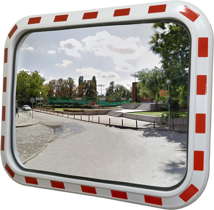 VERKEHRSSPIEGEL 80x60cm Gewölbter-Sicherheitsspiegel Überwachungsspiegel Beobachtungsspiegel Convex