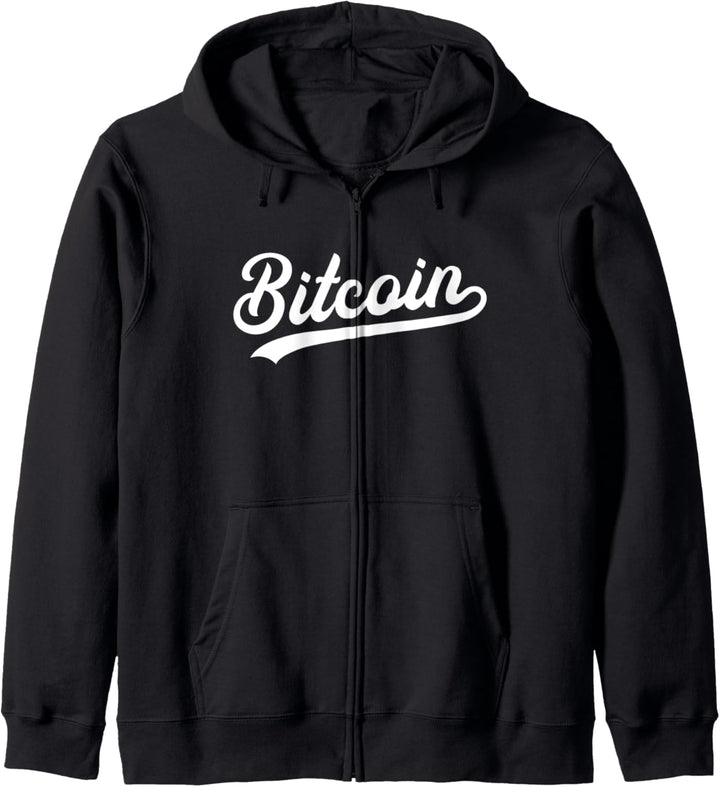 Bitcoin Btc Kryptowährung Cursive Kapuzenjacke