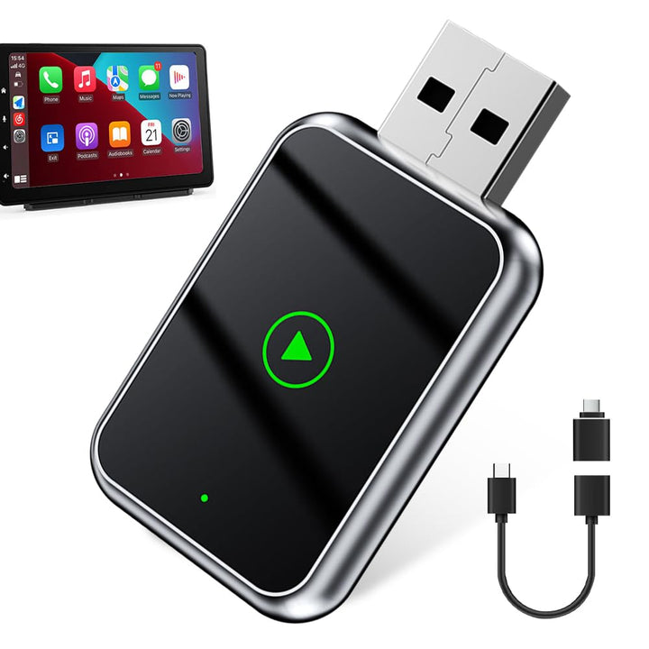 CarPlay & Android Auto Wireless Adapter, 2 in 1 Plug & Play Carplay Wireless Adapter für iOS 10+ und