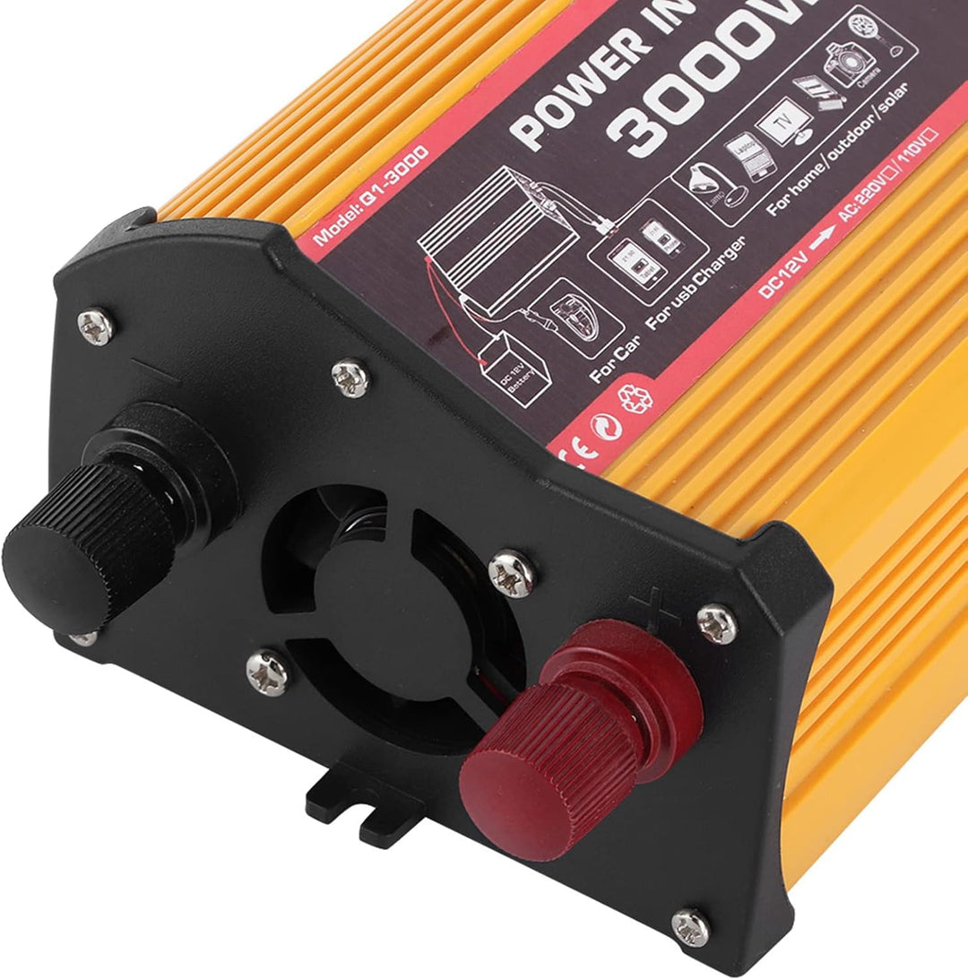 Qiilu Auto-Wechselrichter, Dual USB 300W Auto-Wechselrichter Auto-Stromrichter Modifizierter Sinusad
