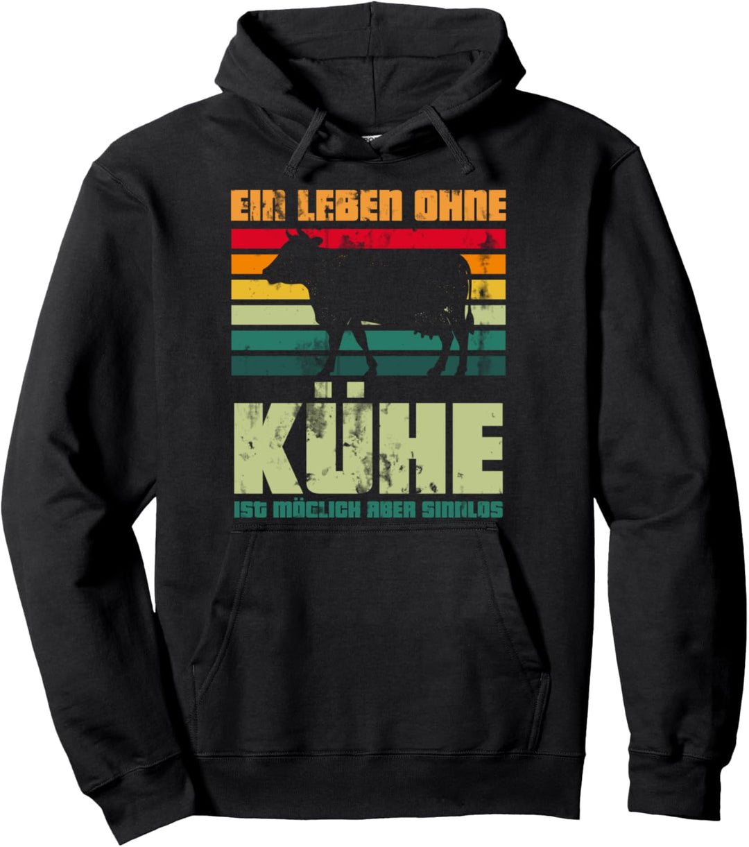 Bauernhof Tiere Geschenk für Landei Kuh Pullover Hoodie