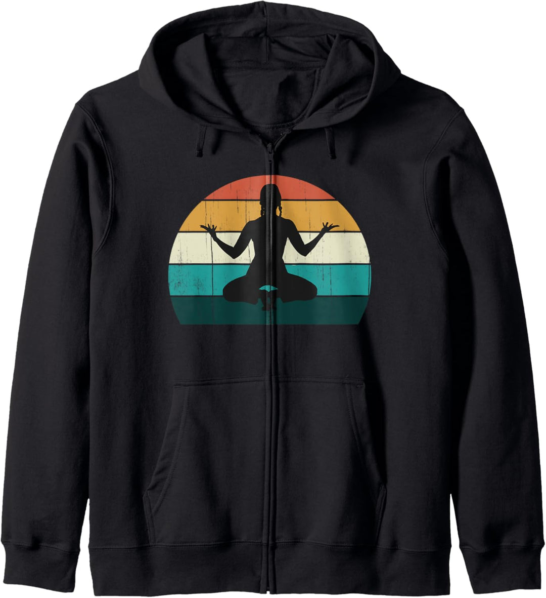 Yoga-Pose: Vintage Mind Meditation / Body Workout Geschenk Kapuzenjacke