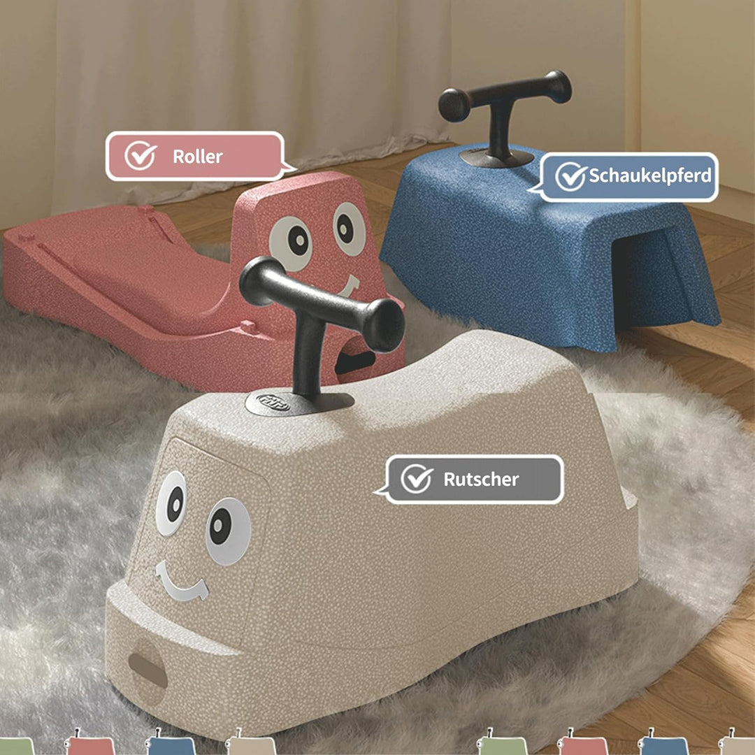 Babyrutscher,Babyroller,Babyrollbrett für+6 Monaten,3in1 Rutscher,Baby-Walker,Ride-On und Caster-Boa