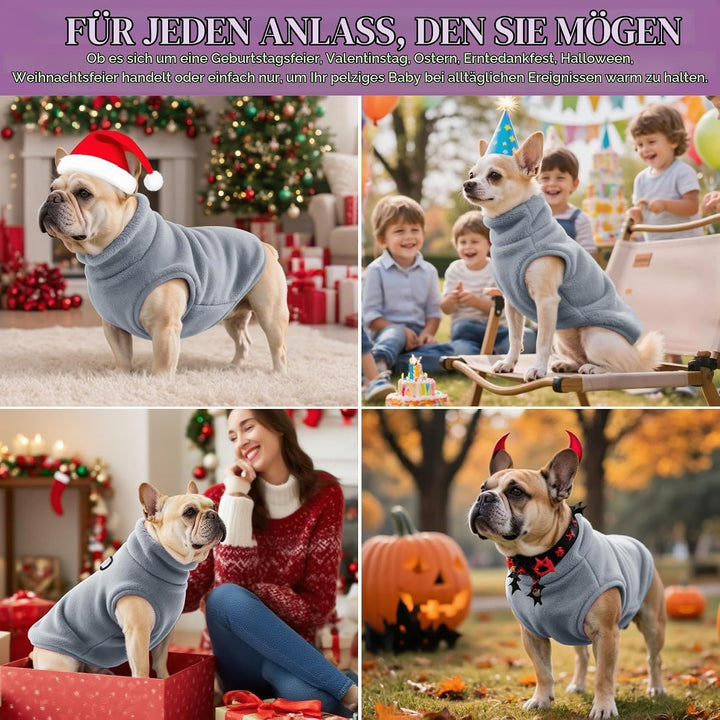 Oslueidy Hundemantel Fleece Hunde Jacken Hund warme Mäntel Winter Haustier Kleidung Hoodies Pullover