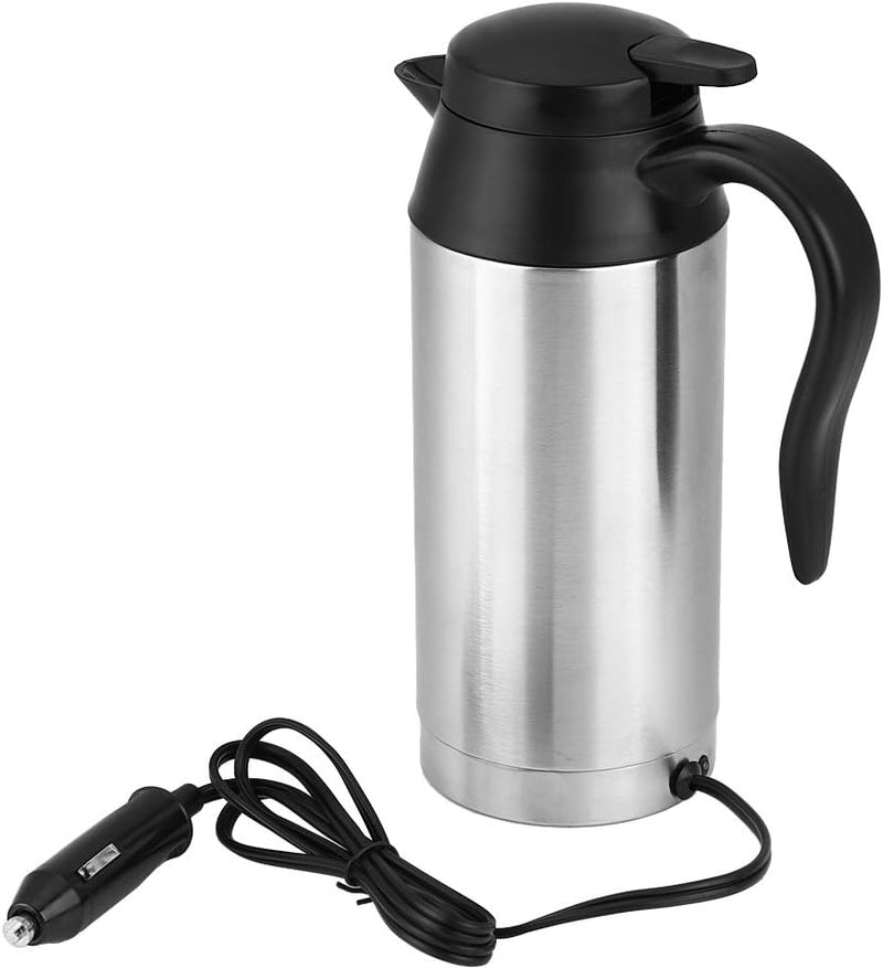 750ml Auto Wasserkocher, 12V Elektrischer Wasserkocher Edelstahl Reisewasserkocher für Wasser Kaffee