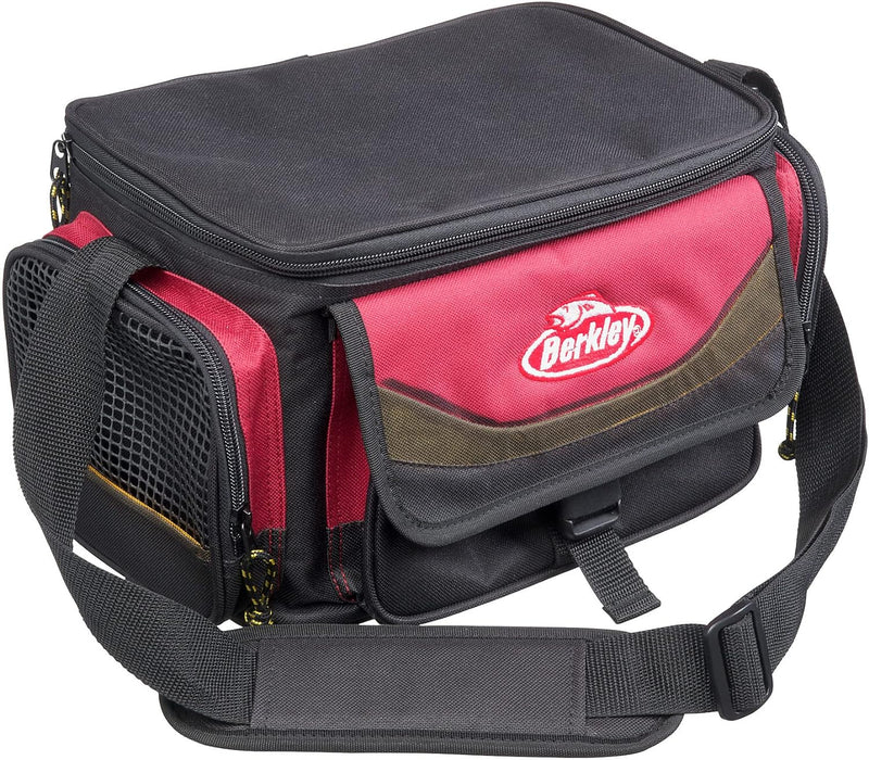 Berkley System Angeltasche/Tackletaschen – inklusive Köderboxen XL Red/Black, XL Red/Black