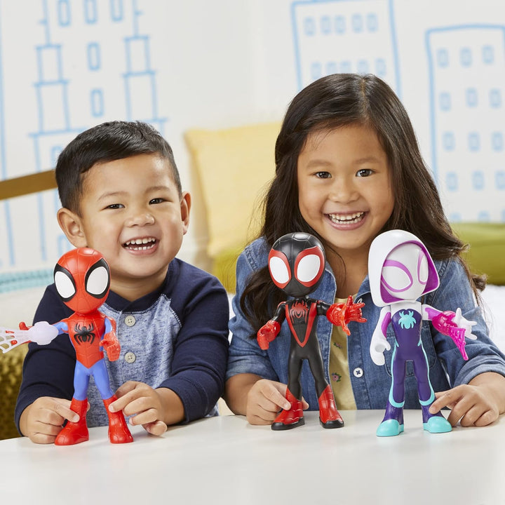 Marvel Spidey and His Amazing Friends Supersized Hero 22.5-cm Action Figures 3-Pack MEGA MULTIPACK,